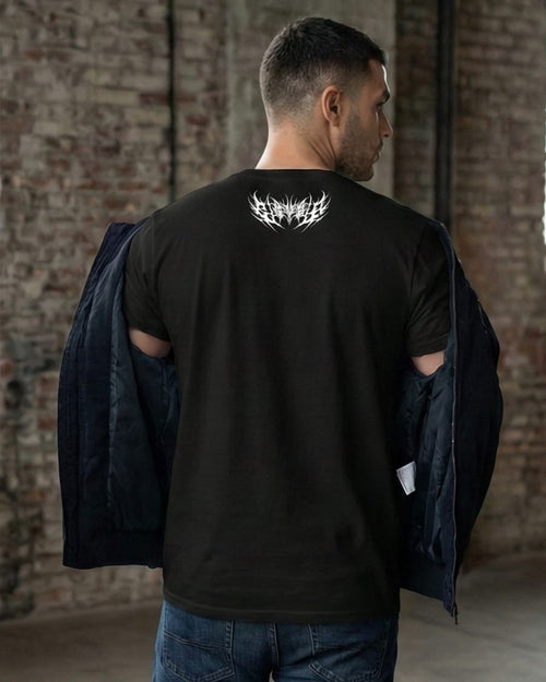 Neo-Tribal Graphic Black T-Shirt