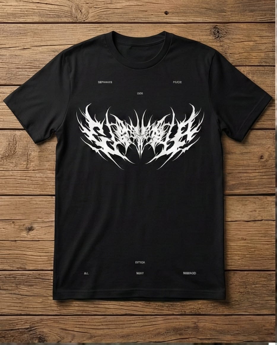 Neo-Tribal Graphic Black T-Shirt