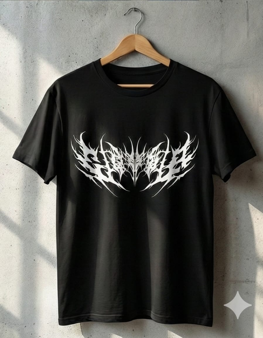 Neo-Tribal Graphic Black T-Shirt