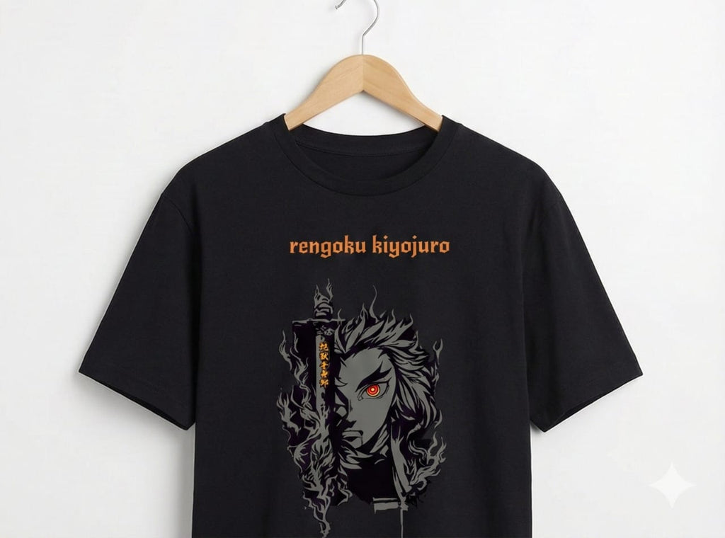 Rengoku Kiyojuro Oversized Graphic T-Shirt - Black